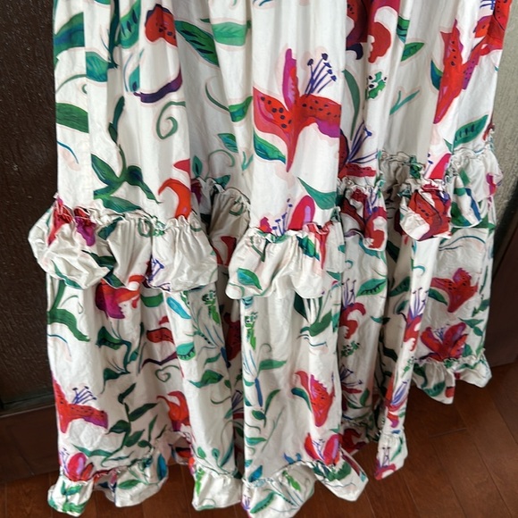 LA DoubleJ Red and Green Maxi Sundress with Flutter Sleeves - Picture 14 of 14